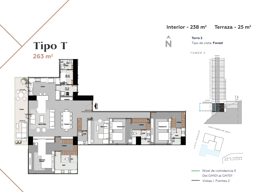 Departamento tipo T en Bilú Torre West