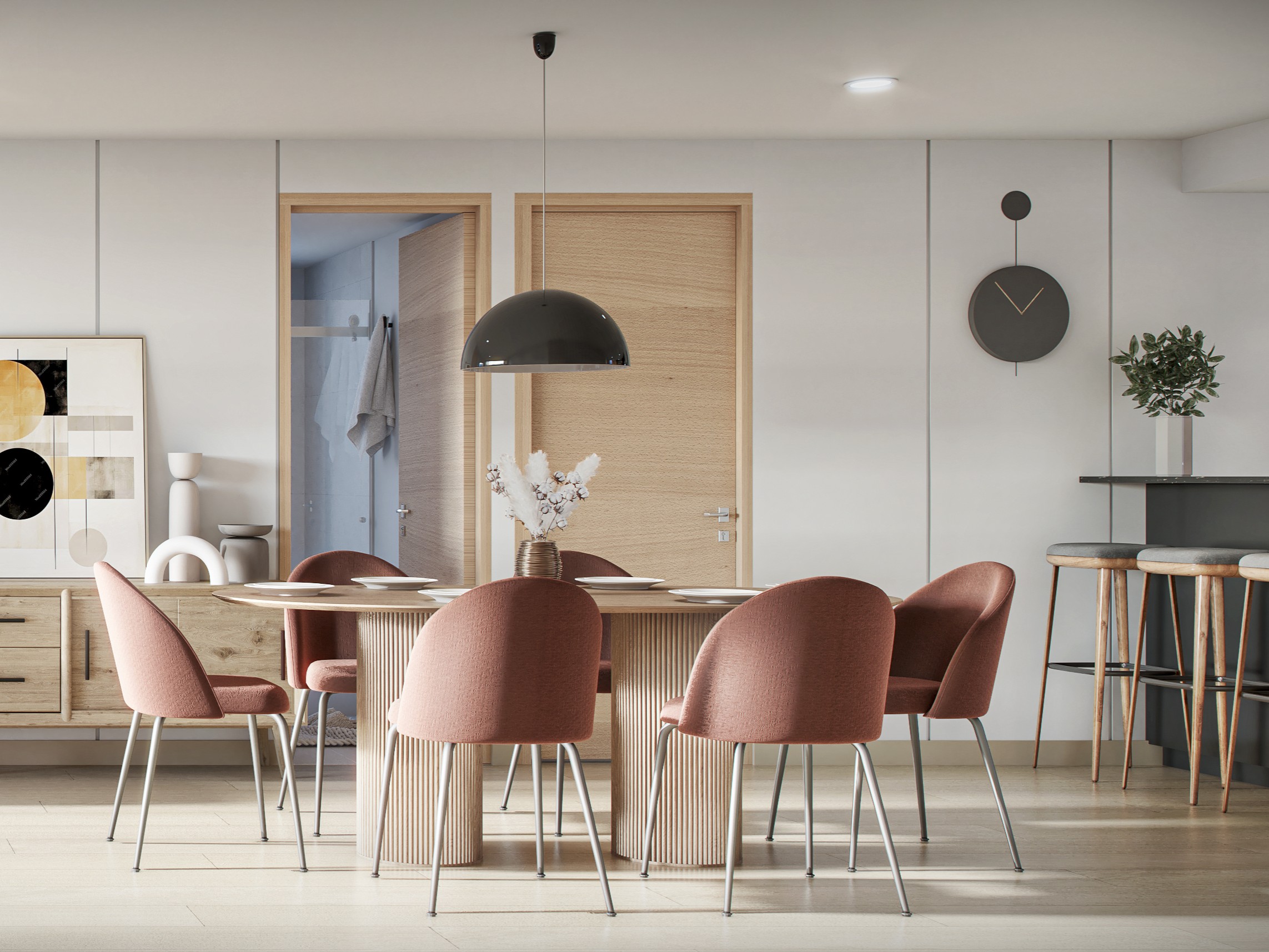 Departamento muestra More Escandon comedor