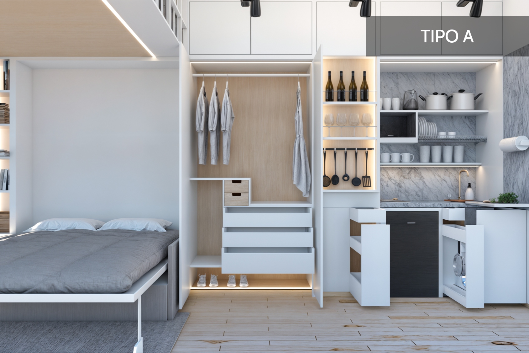 Loft tipo A en  More Santa Fe