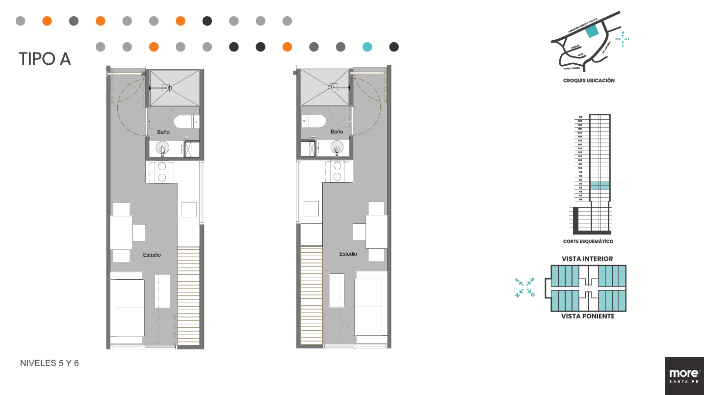 Loft Tipo A en More Santa Fe