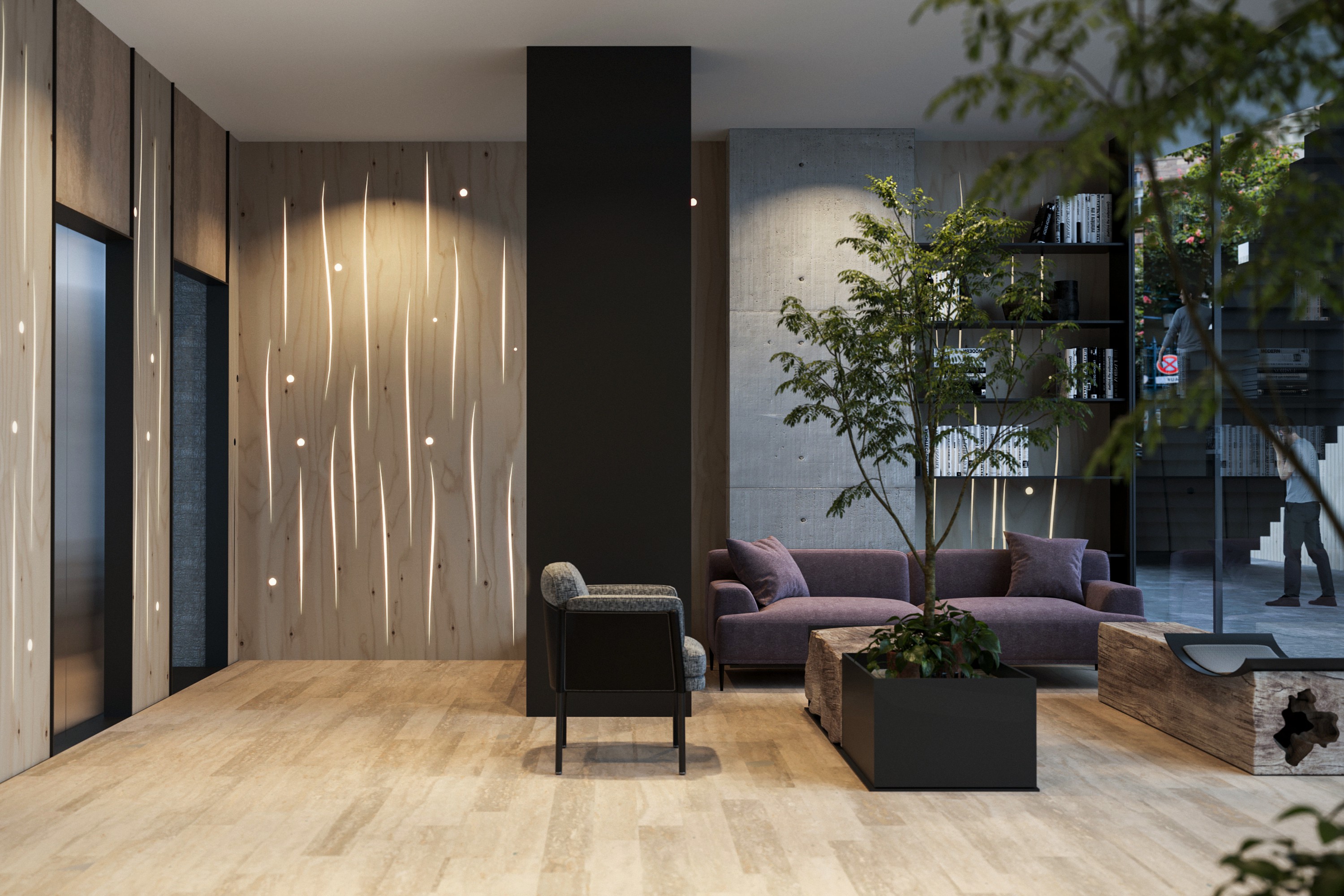 Lobby de Xenter Nuevo Polanco