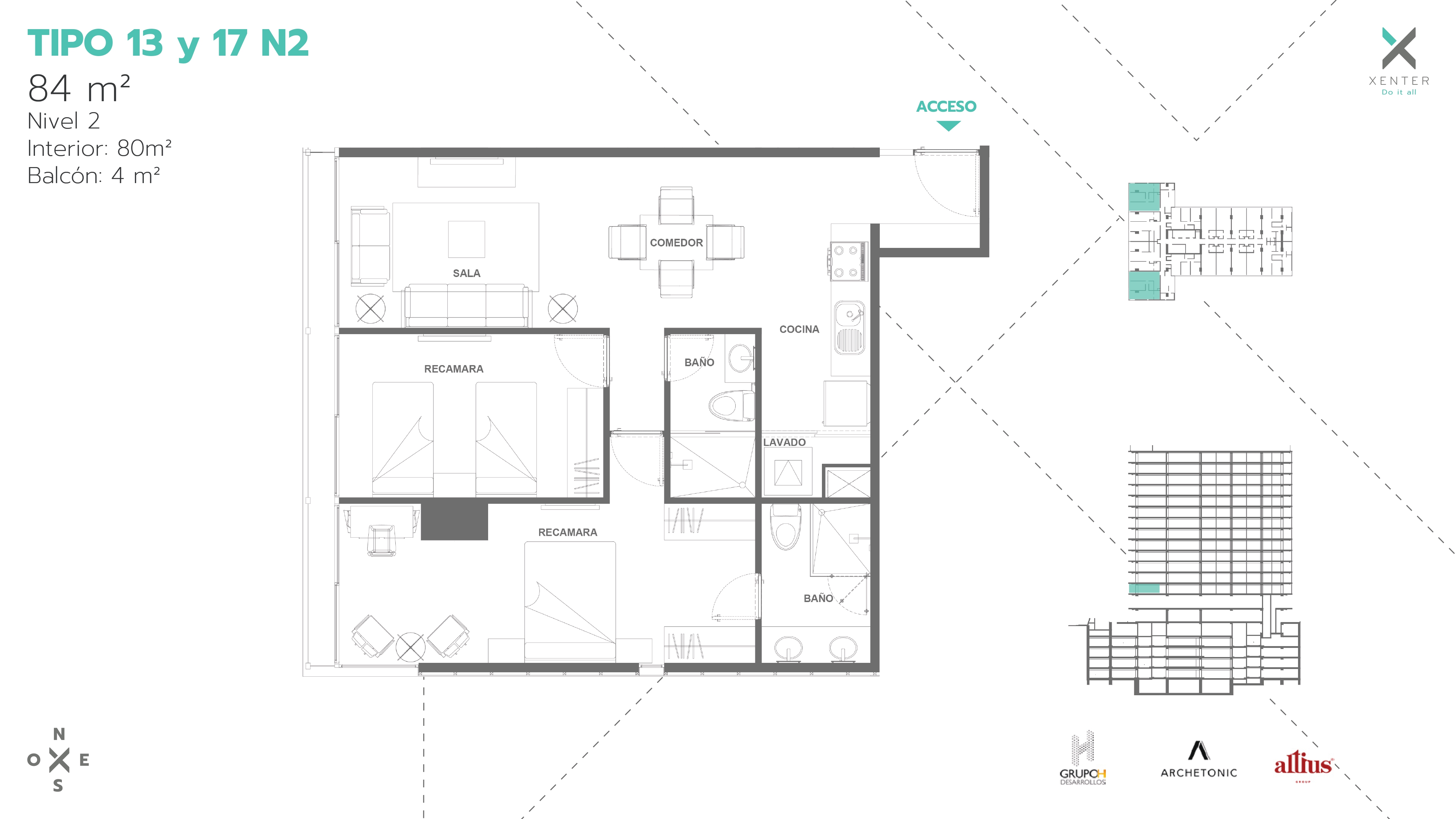 departamento Tipo 13 y 17 en Xenter Nuevo Polanco