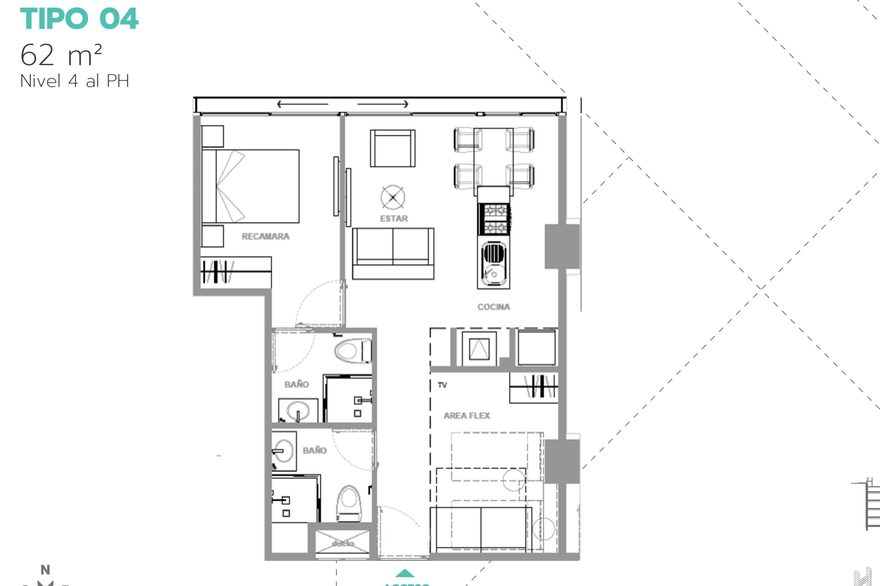 departamento Tipo 4 en Xenter Nuevo Polanco